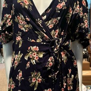 ANGIE sundress - size large, cute cold shoulder wrap style!